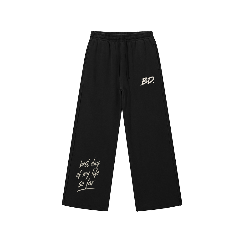 Snow Washed Raw Edge Sweatpants