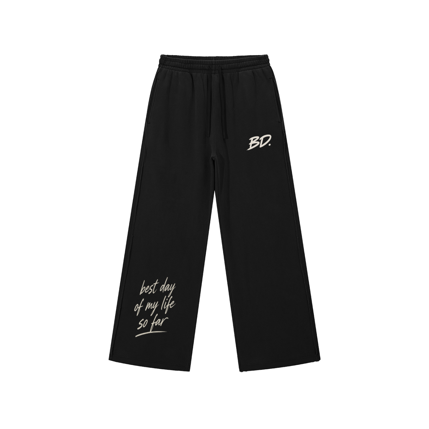 Snow Washed Raw Edge Sweatpants