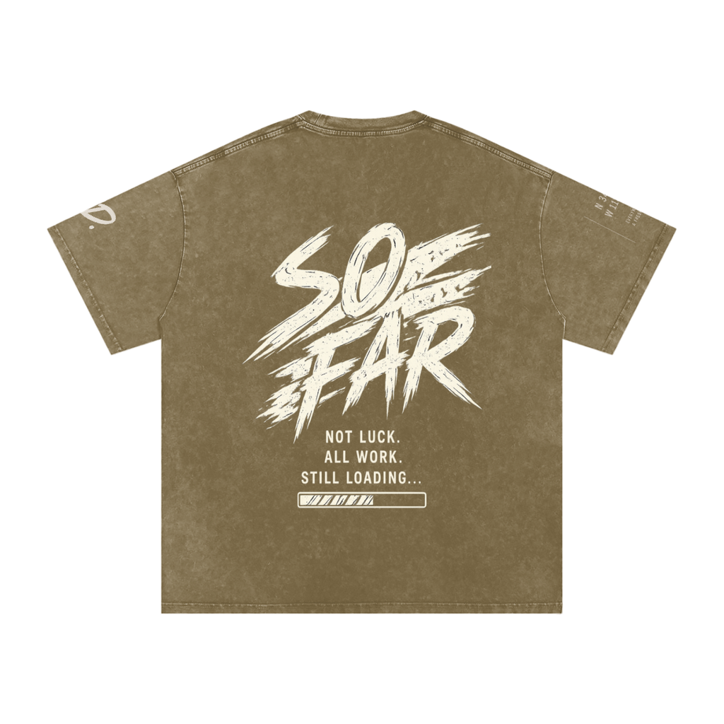 Snow Washed Oversized Cotton T-Shirt