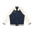 Contrast Raglan Sleeve Baseball Jacket