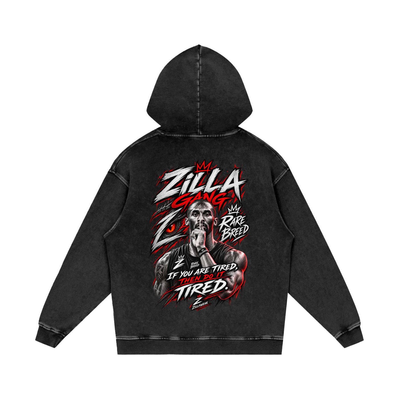 Snow Washed Loose Cotton Hoodie