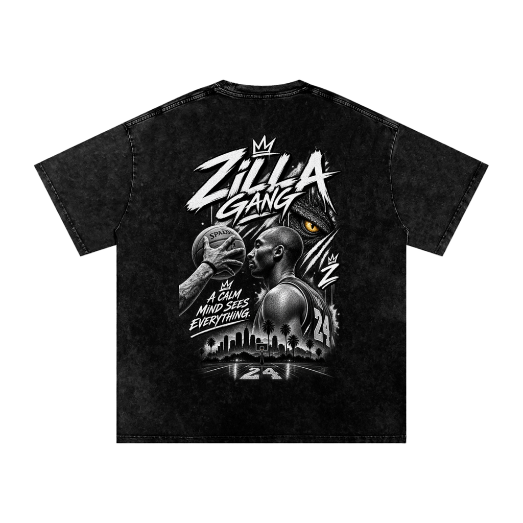 Zilla24 Exclusive Snow Washed Oversized Cotton T-Shirt