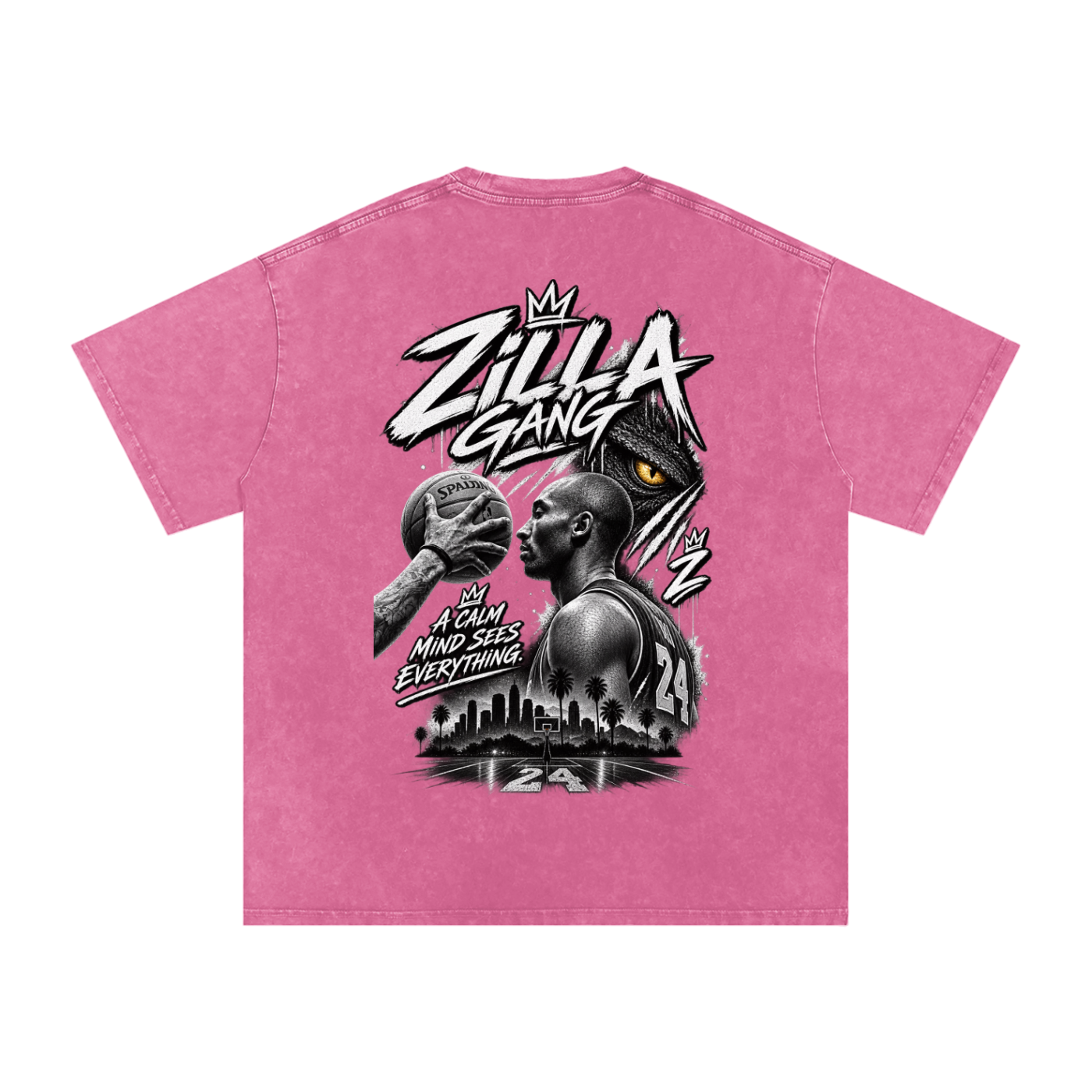 Zilla24 Exclusive Snow Washed Oversized Cotton T-Shirt