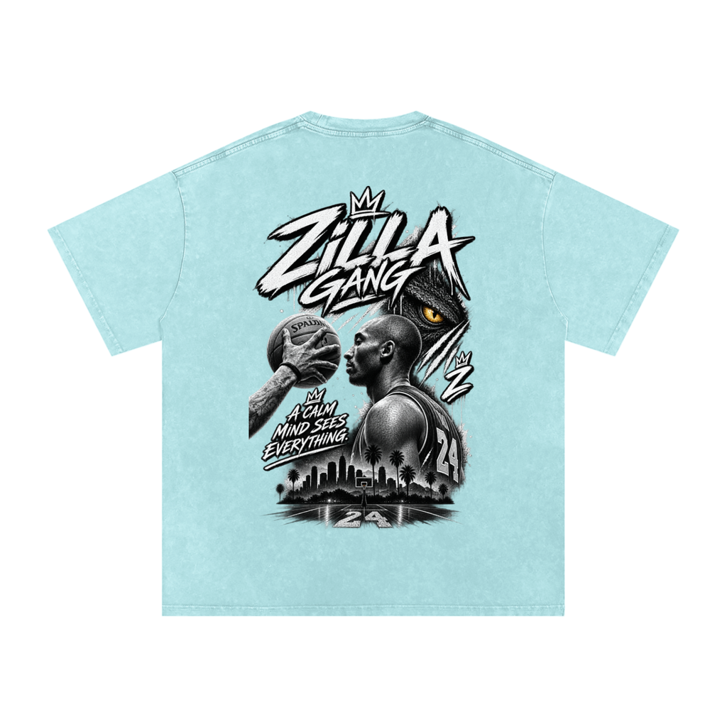 Zilla24 Exclusive Snow Washed Oversized Cotton T-Shirt