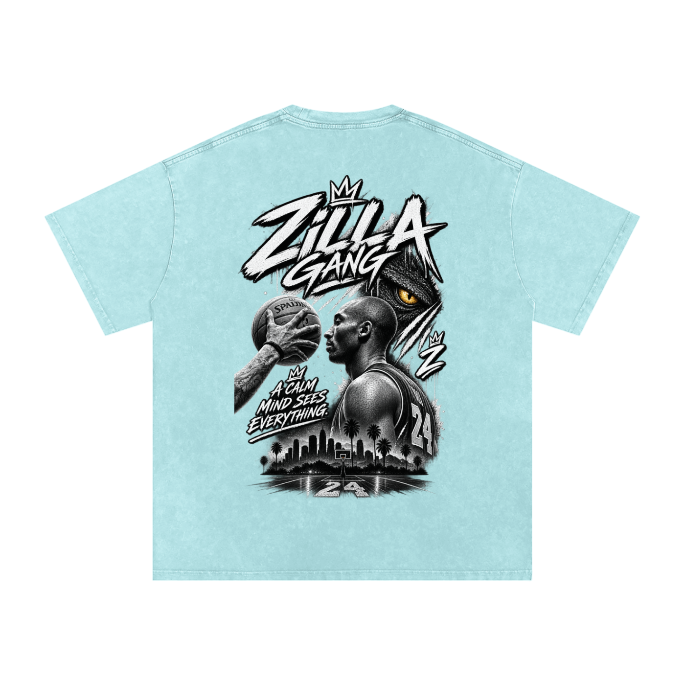 Zilla24 Exclusive Snow Washed Oversized Cotton T-Shirt