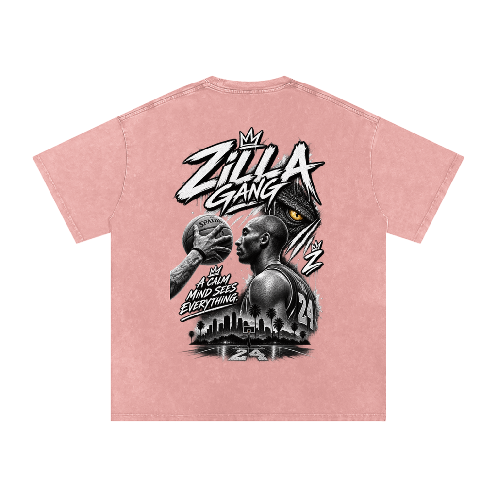 Zilla24 Exclusive Snow Washed Oversized Cotton T-Shirt