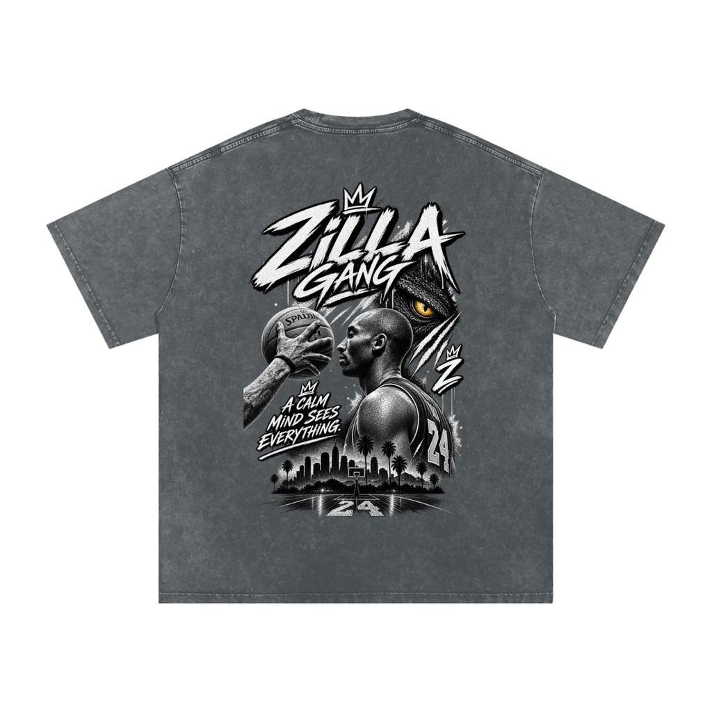 Zilla24 Exclusive Snow Washed Oversized Cotton T-Shirt