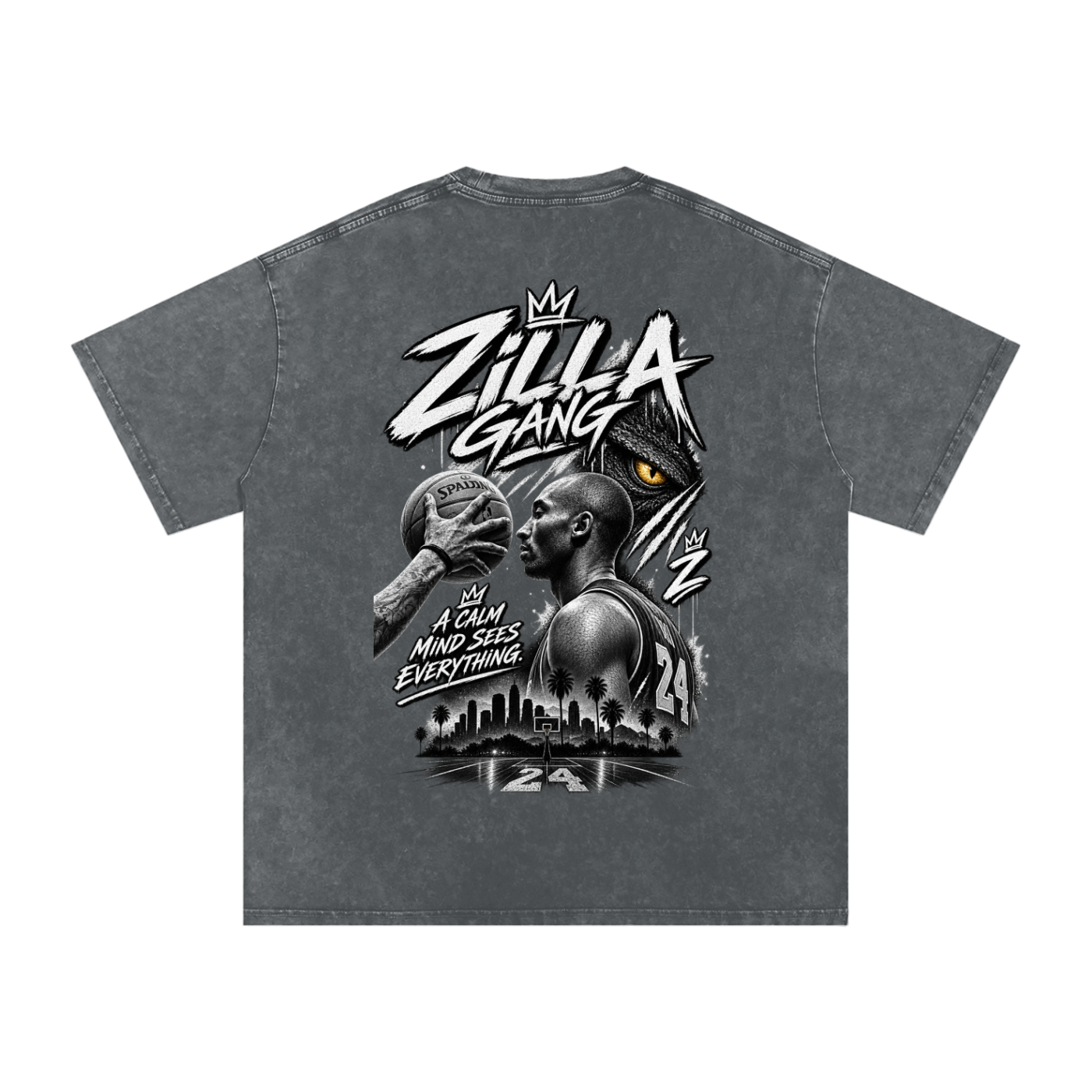 Zilla24 Exclusive Snow Washed Oversized Cotton T-Shirt