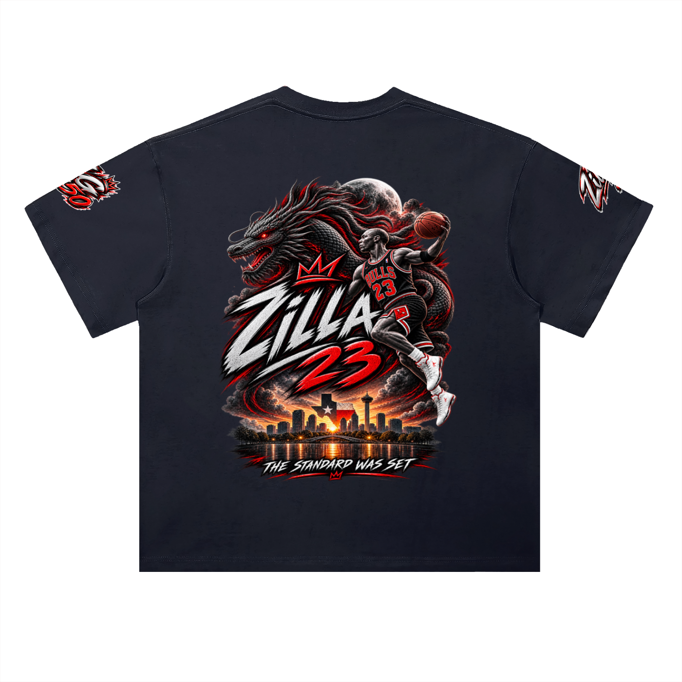 Limited edition Zilla23 Heavyweight Drop Shoulder Cotton T-Shirt
