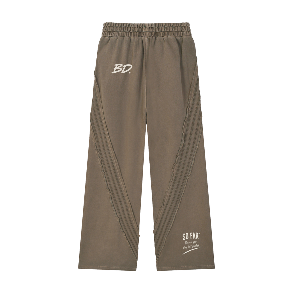 Snow Washed Tape Raw Edge Sweatpants