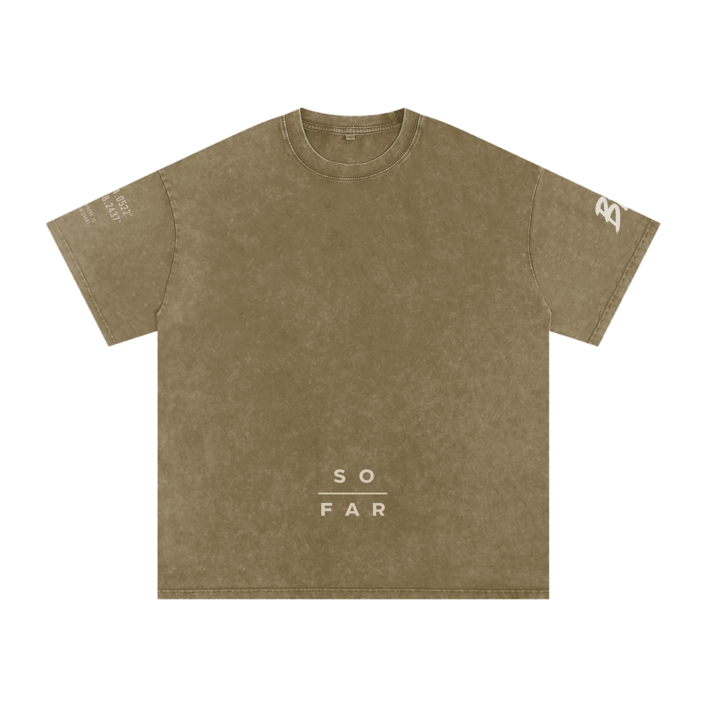Snow Washed Oversized Cotton T-Shirt