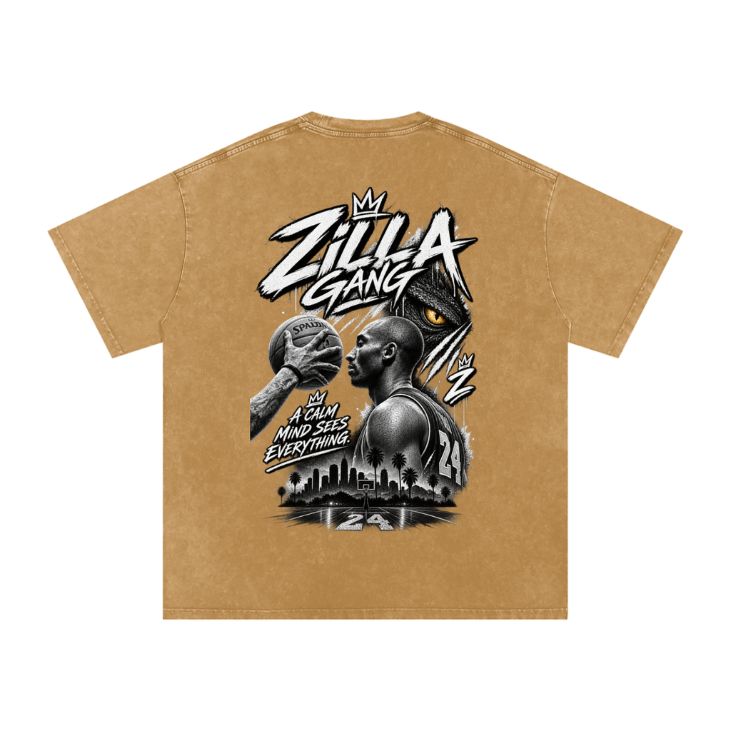 Zilla24 Exclusive Snow Washed Oversized Cotton T-Shirt