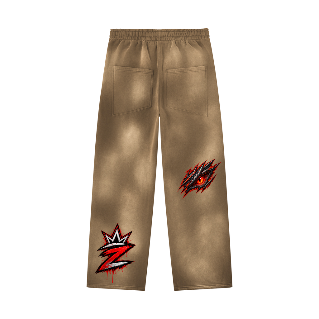 Unisex Sunfade Wide Leg Fleece Sweatpants