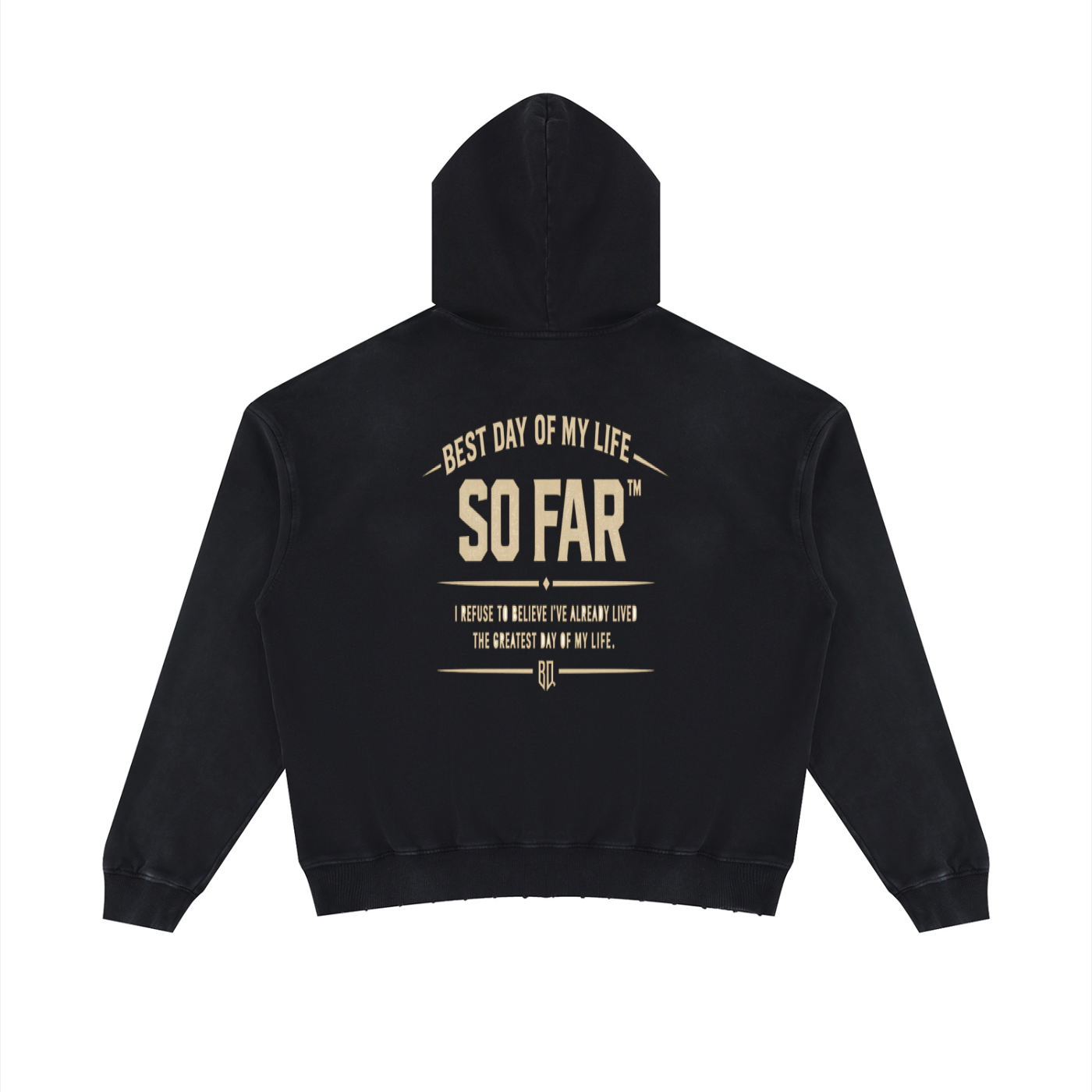 Unisex Mineral Wash Distressed Hoodie