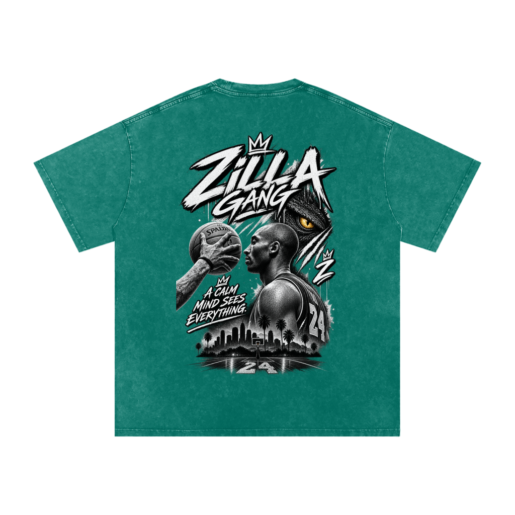 Zilla24 Exclusive Snow Washed Oversized Cotton T-Shirt
